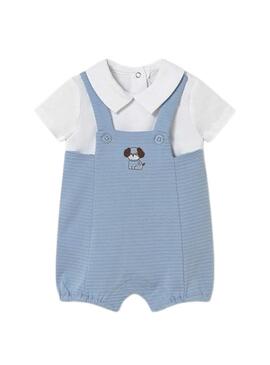 Macacão Mayoral azul céu para bebê menino