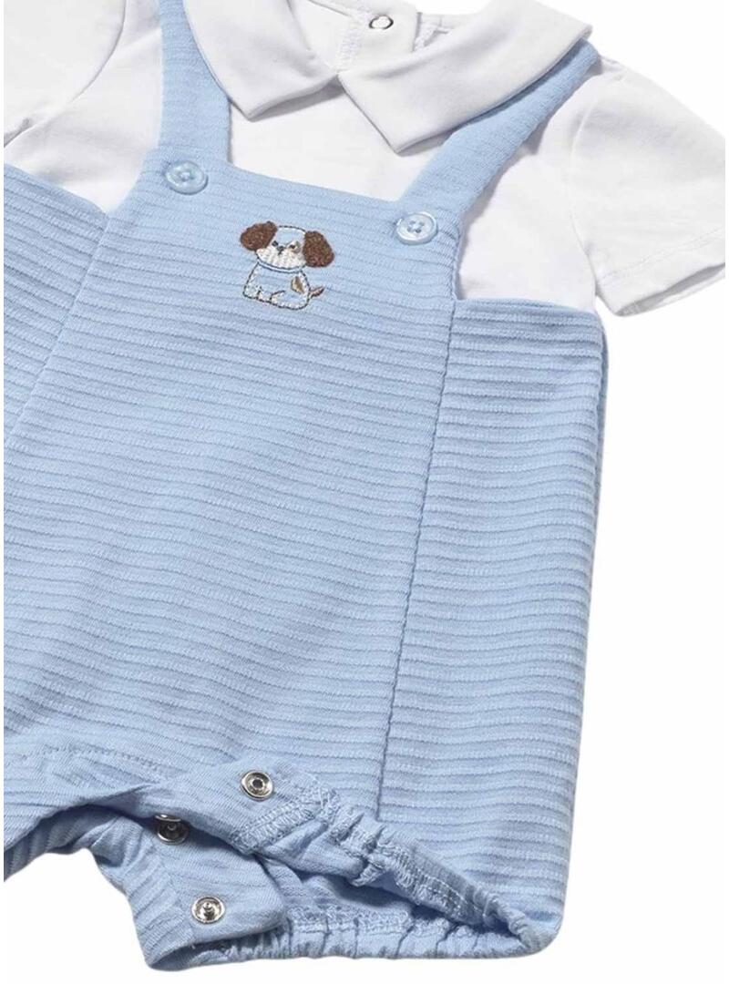 Macacão Mayoral azul céu para bebê menino