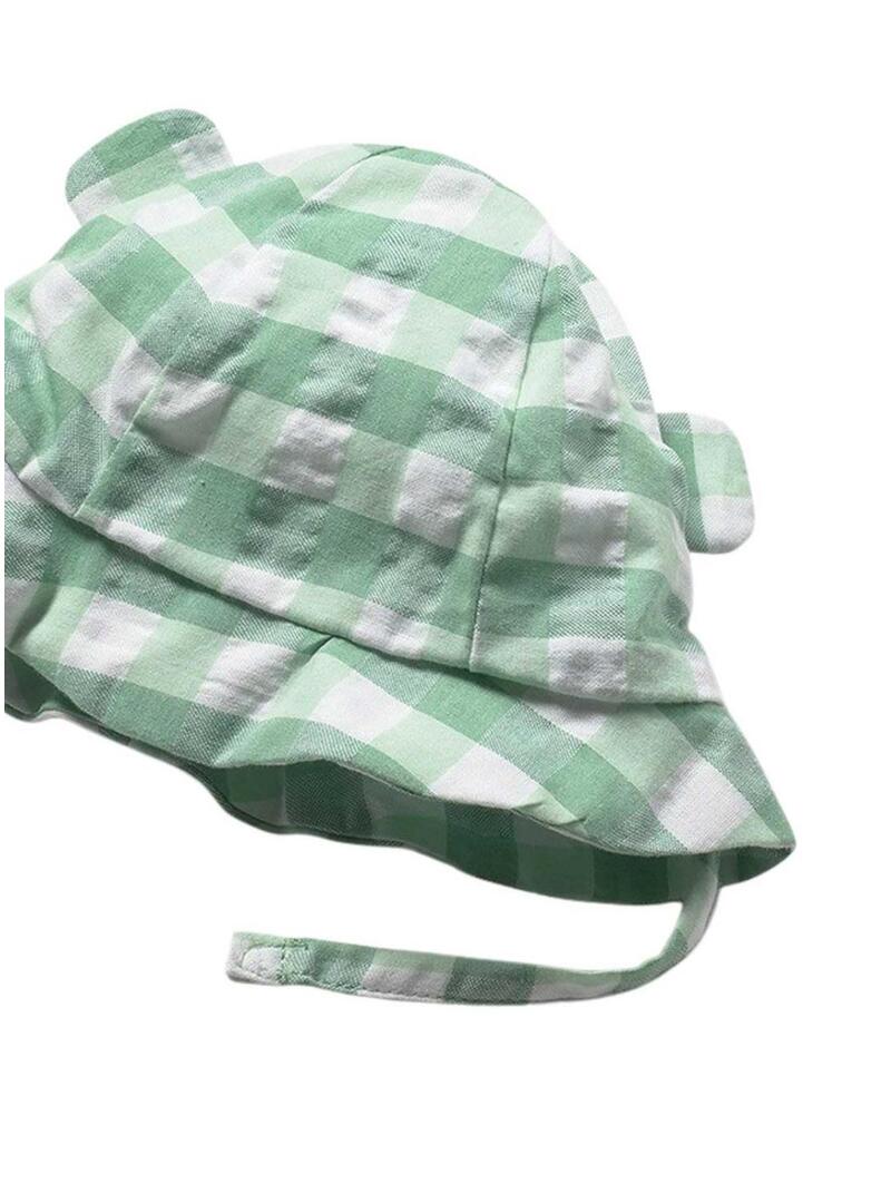 Conjunto de três peças Mayoral tartaruga verde vichy para bebê menino.