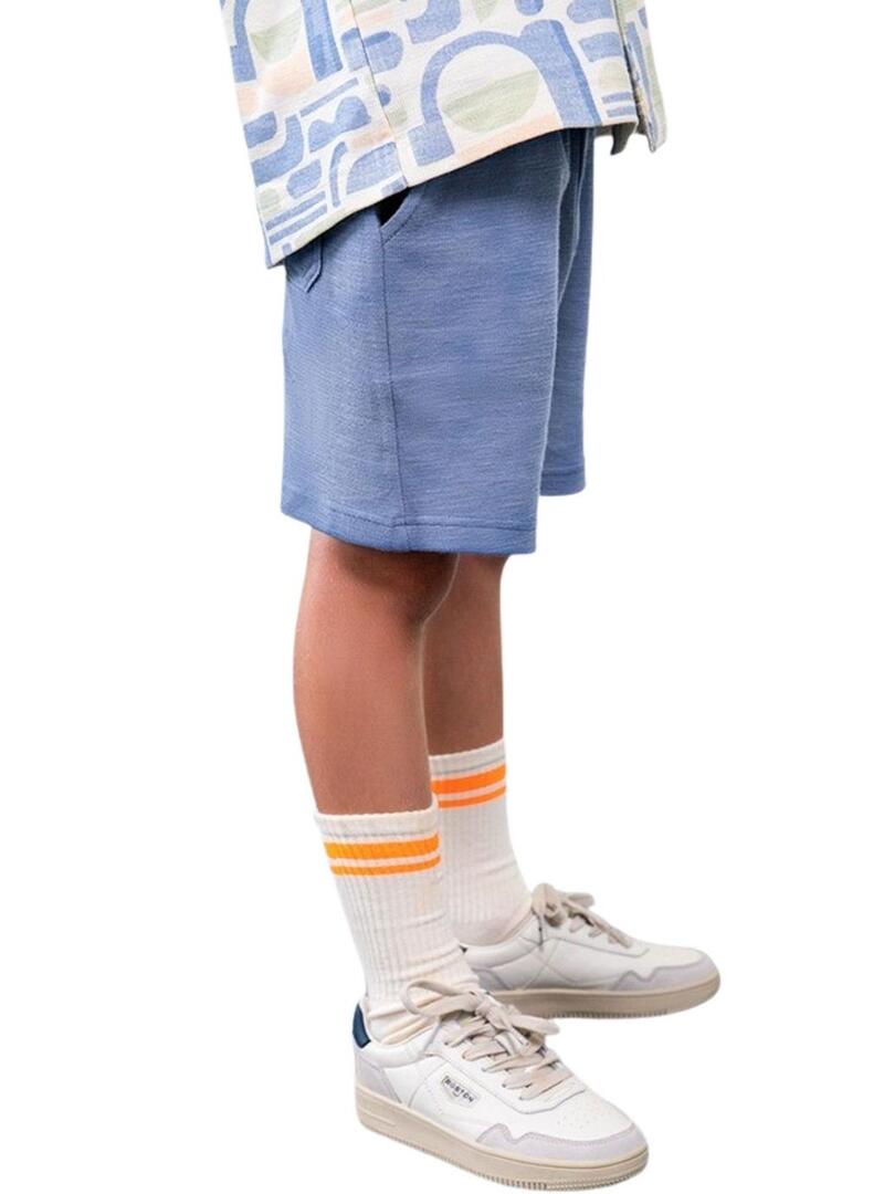 Bermudas Mayoral azul médio para menino.