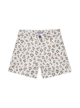 Bermudas Mayoral estampadas de animal em bege para menina