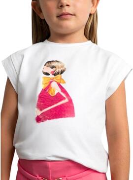 Camiseta Mayoral Modelo branco para menina