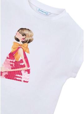 Camiseta Mayoral Modelo branco para menina