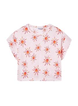 Camiseta Mayoral Sol rosa para menina