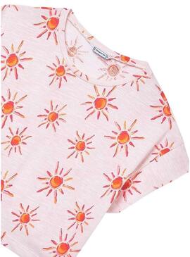 Camiseta Mayoral Sol rosa para menina