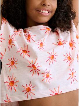 Camiseta Mayoral Sol rosa para menina