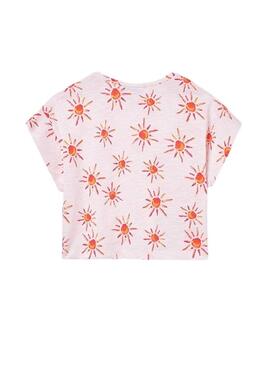 Camiseta Mayoral Sol rosa para menina