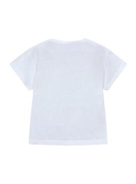Camisa Mayoral Girl branca para menina.