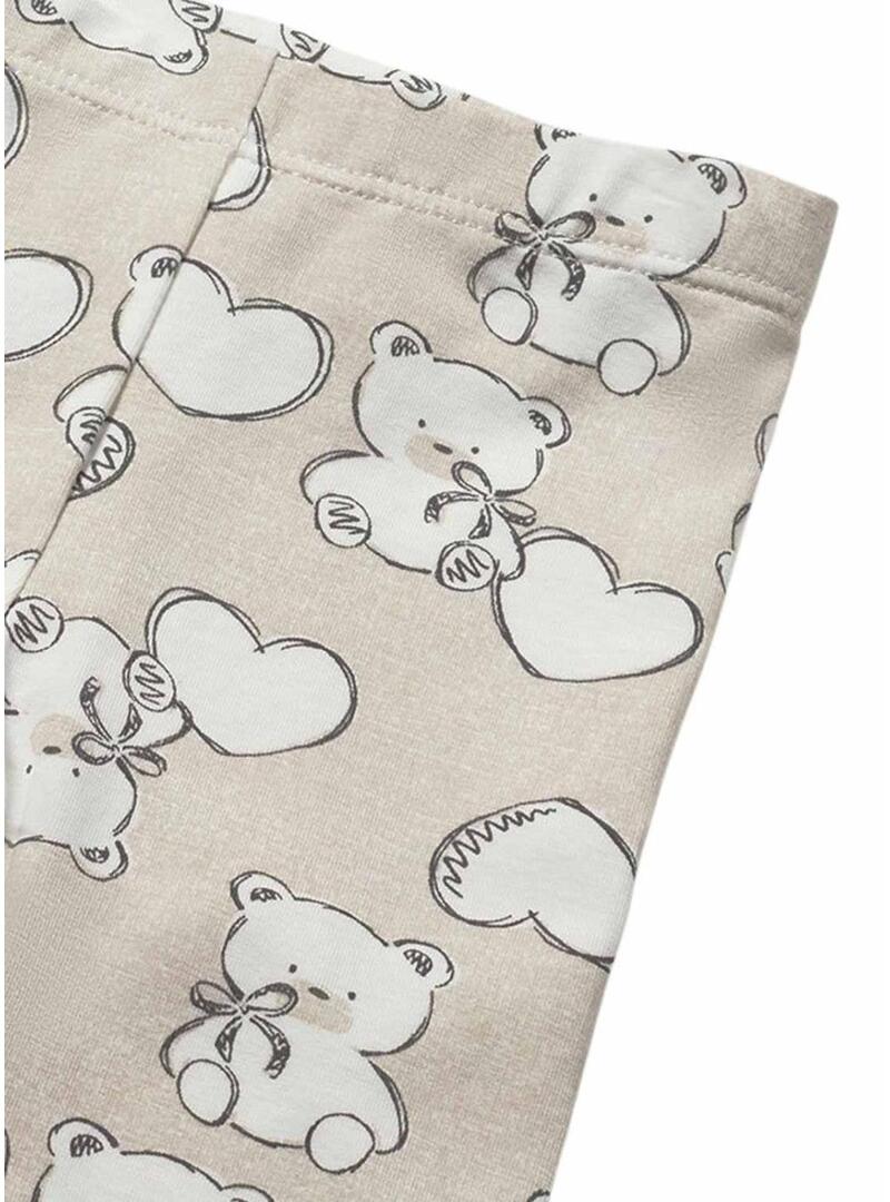 Conjunto de três peças Mayoral ursinhos cru para recém-nascida.