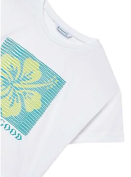 Camisa Mayoral Life is Good amarela para menina