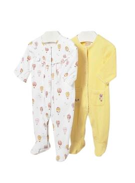 Conjunto de pijamas Mayoral longos multicolor para recém-nascido.
