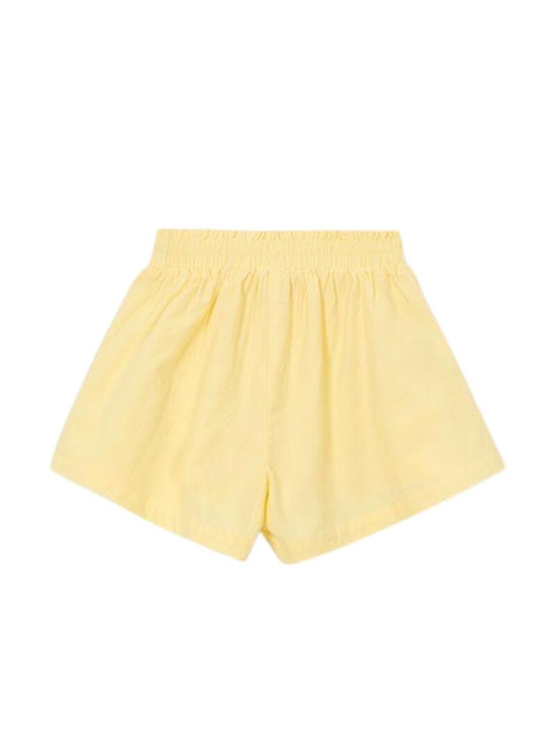 Saia-calça fluída amarela Mayoral para menina.