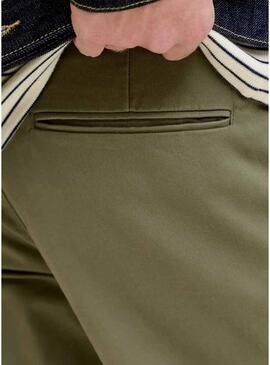 Calça Jack and Jones Kane verde chinês para homem