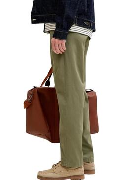 Calça Jack and Jones Kane verde chinês para homem