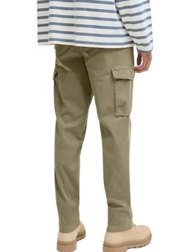 Calças Jack and Jones Stace Arthur verdes para homem.