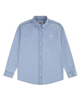 Camisa Levis Battery Housemark azul para criança