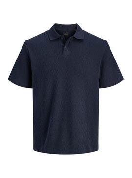 Camisa Polo Jack and Jones Blatrenton azul marinho para homem.