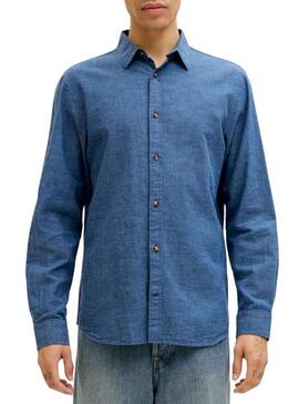 Camisa Jack and Jones Summer azul para homem