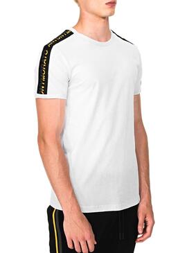 T-Shirt Antony Morato Logotipo Tape Branco Homem