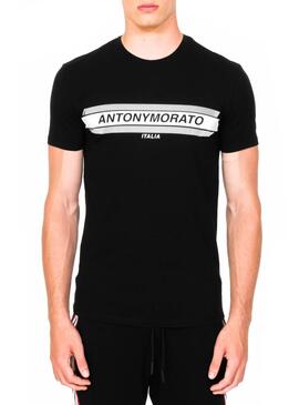 T-Shirt Antony Morato Logo Preto para Homem