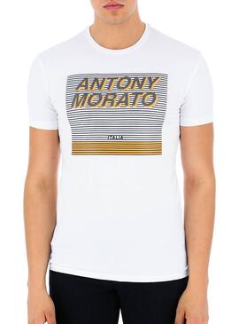 T-Shirt Antony Morato Stampa Branco para Homem