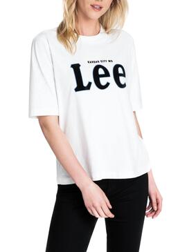 T-Shirt Lee Cansas Branco Mulher