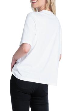T-Shirt Lee Cansas Branco Mulher