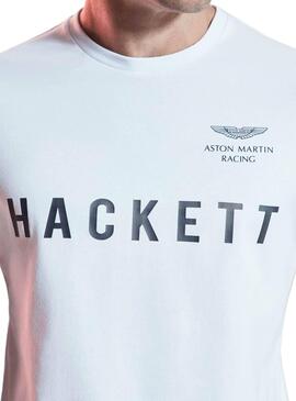 T-Shirt Hackett Aston Martin Branco Homem