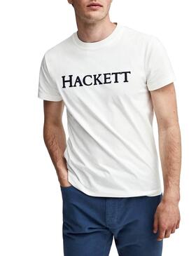 T-Shirt Exército Hackett Branco Homem