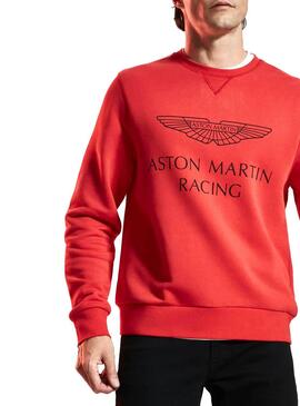 Sweat Hackett Aston Martin Vermelho Homem