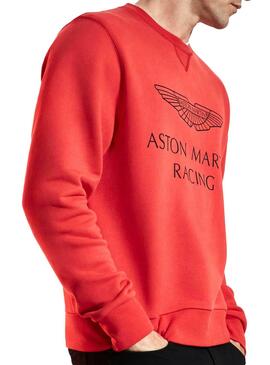 Sweat Hackett Aston Martin Vermelho Homem