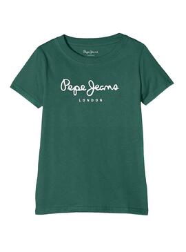 T-Shirt Pepe Jeans Art Verde Menino