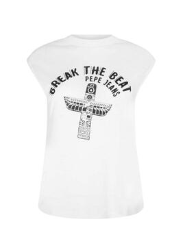 T-Shirt Pepe Jeans Carly Branco Mulher