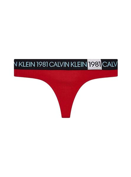 Tanga Calvin Klein 1981 Vermelho Para Mulher