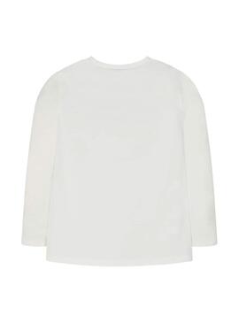 T-Shirt Mayoral Imprimir branco para Menina