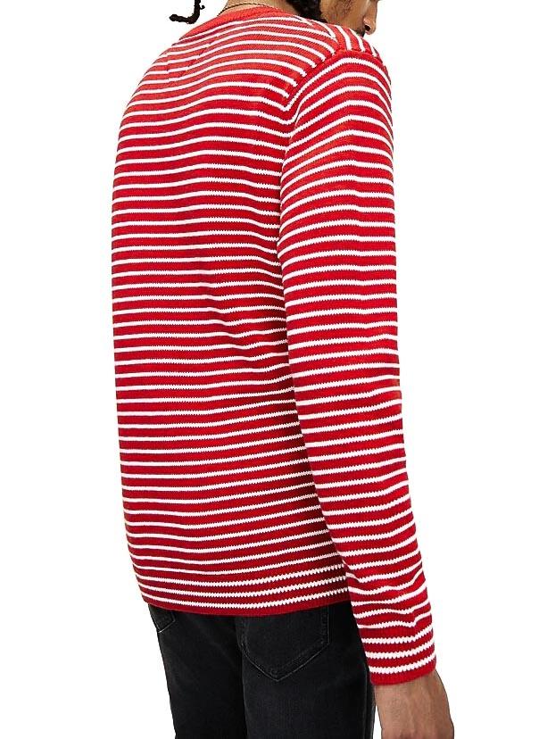 Malha Tommy Jeans Essential Stripe Vermelho Homem