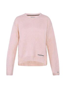 Malha Tommy Jeans rosa costura lateral para Mulher