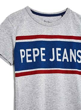 T-Shirt Jeans Pepe Talton Cinza para Menino
