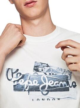 T-Shirt Pepe Jeans Bobby Branco para Homem