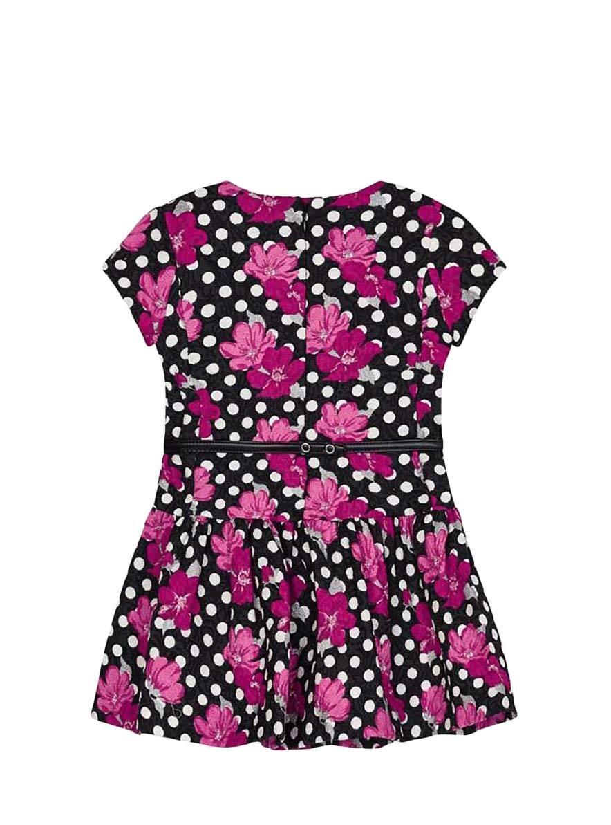 Vestido Mayoral Jacquard Print Black Para Menina