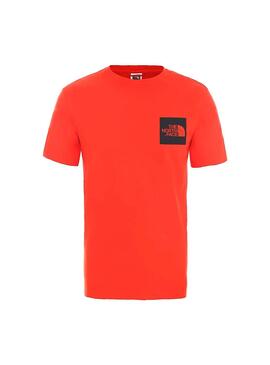 T-Shirt The North Face Fino Vermelho Homem