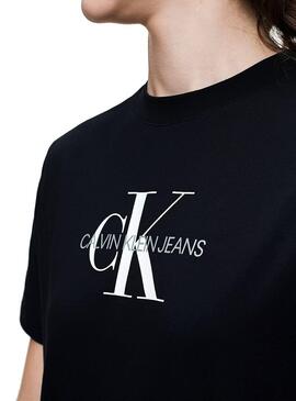 T-Shirt Calvin Klein Monogram Preto Mulher