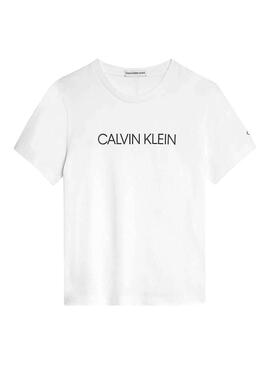 T-Shirt Branco institucional da Calvin Klein Menin