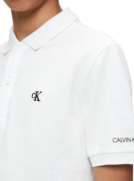 Pólo Calvin Klein Essential White para Menino