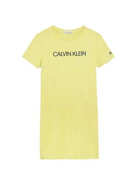 Vestido amarelo Institutional Calvin Klein Menina