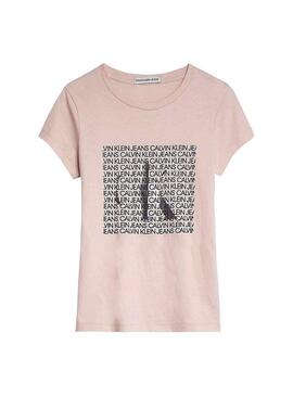 T-Shirt Calvin Klein Iridescent Rosa para Menina
