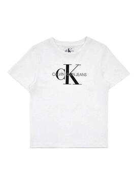 T-Shirt Calvin Klein Monogram Branco Unisex Lo