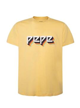 T-Shirt Pepe Jeans Theo Amarelo Homem