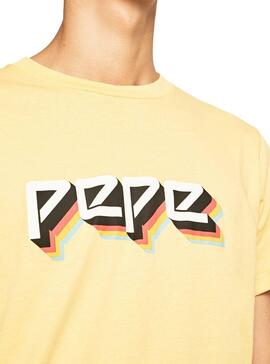 T-Shirt Pepe Jeans Theo Amarelo Homem