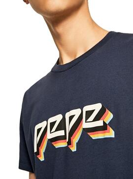 T-Shirt Pepe Jeans Theo Marine Homem